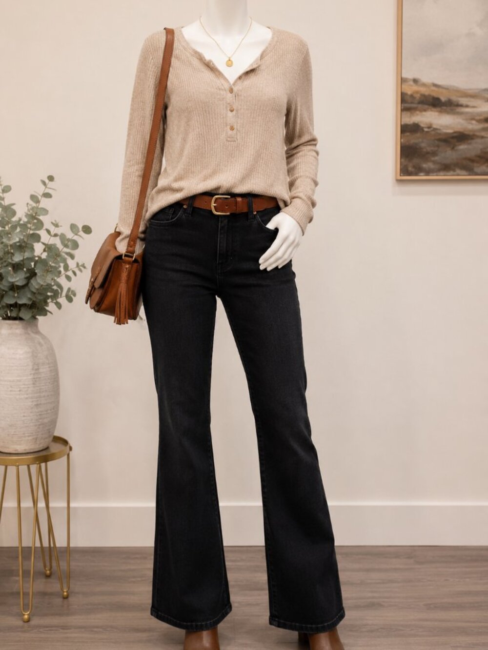 💙High-Rise Bootcut Jeans – Size 12 Long | Lightweight Denim | Tighter Tummy